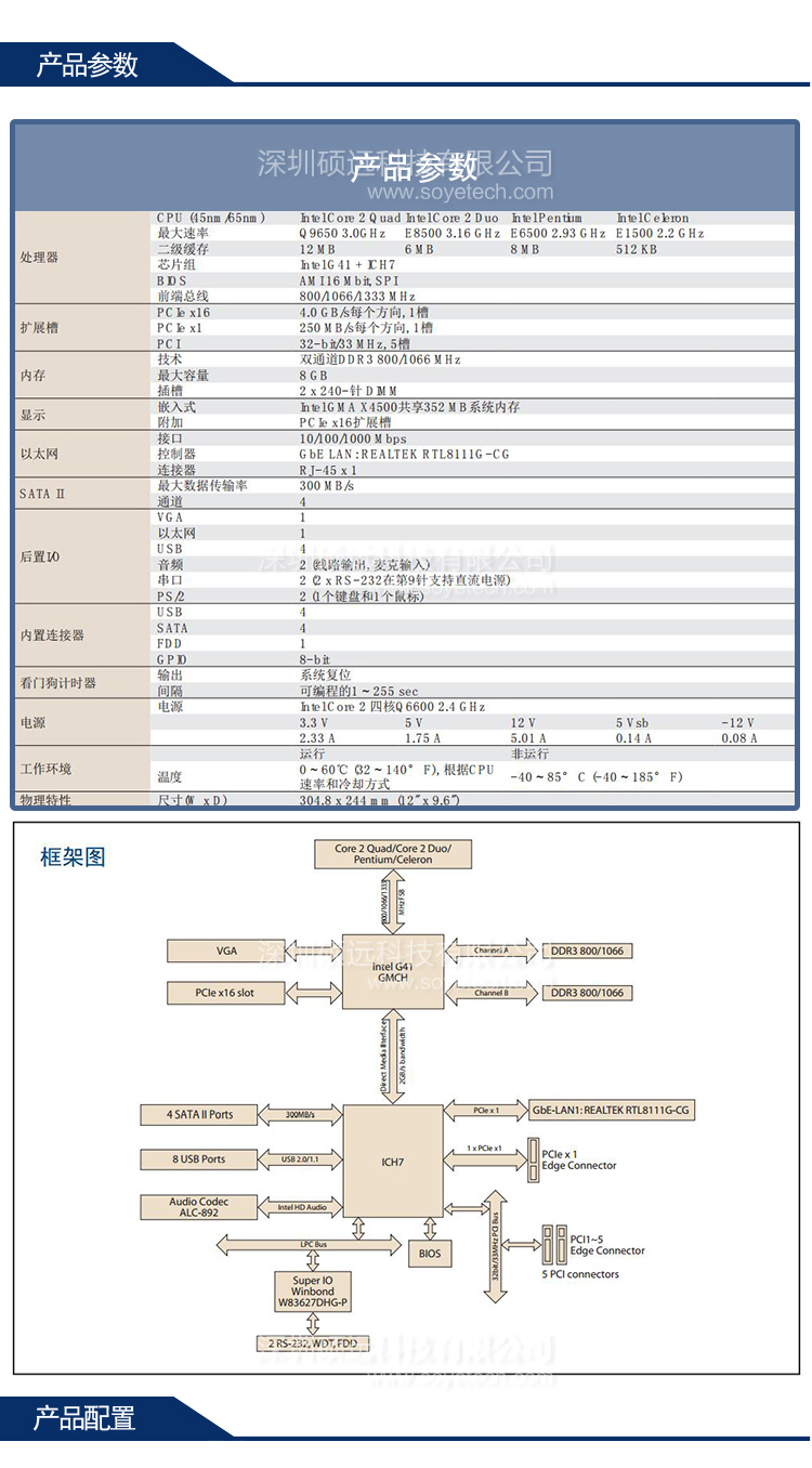 研华 AIMB-769VG工控主板 LGA775 Intel 酷睿2四核ATX母板