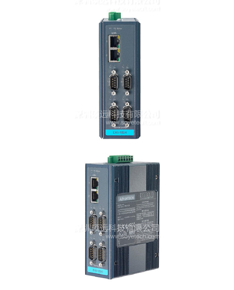 研华 EKI-1524 4 端口RS-232/422/485 串口设备联网服务器
