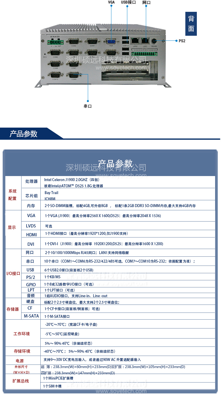 研祥低功耗无风扇高效能嵌入式工控机 MEC-5031