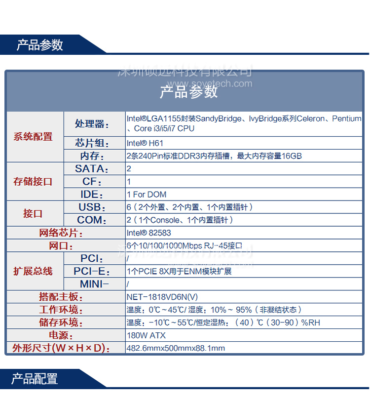 研祥2U主流网络应用平台，H61芯片 NPC-8218