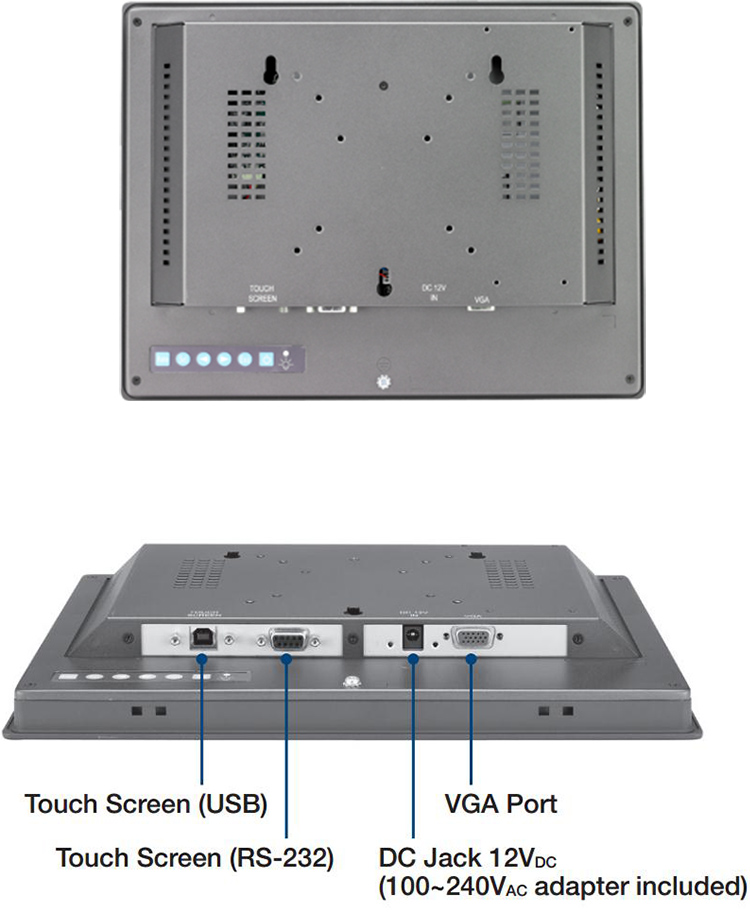 全新研华 工业等级平板显示器FPM系列 6寸工业显示器 FPM-2120G