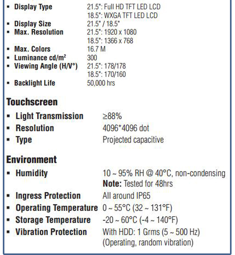 研华 C1D2/EN 50155认证 行业专用平板电脑及人机界面 SPC-1840WP