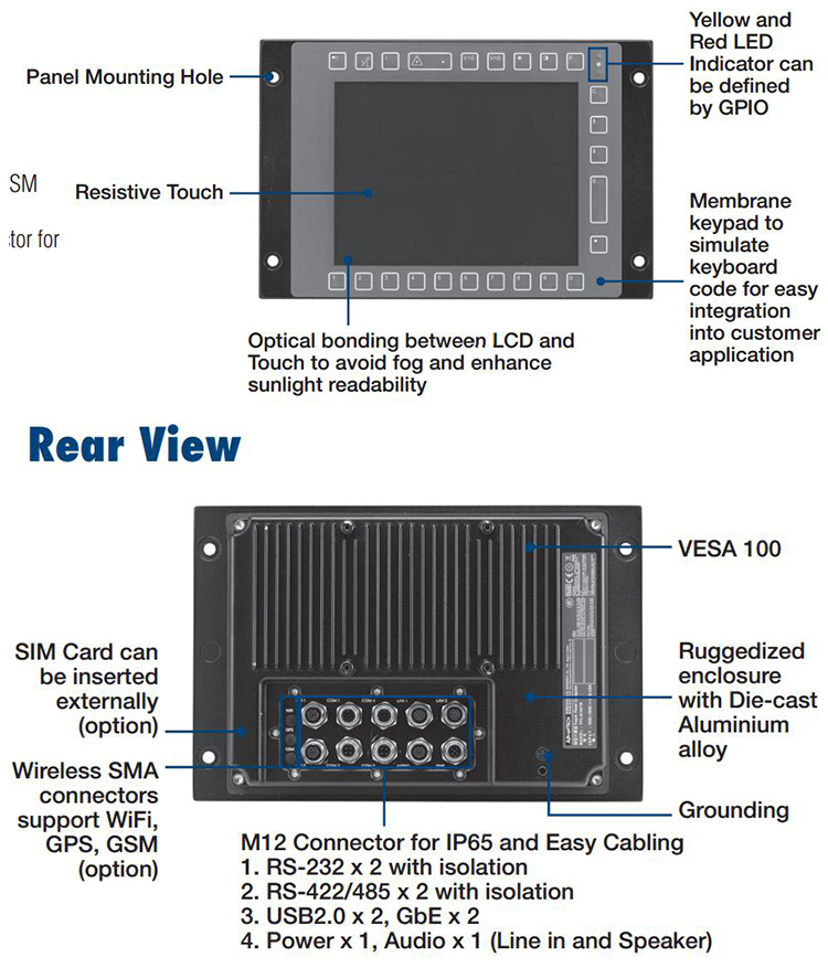 研华 C1D2/EN 50155认证 行业专用平板电脑及人机界面 TPC-8100TR