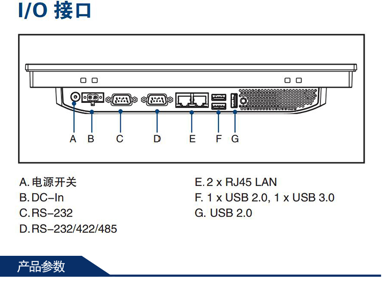 全新研华 嵌入式无风扇工业平板电脑 无噪音低功耗 PPC-3120S