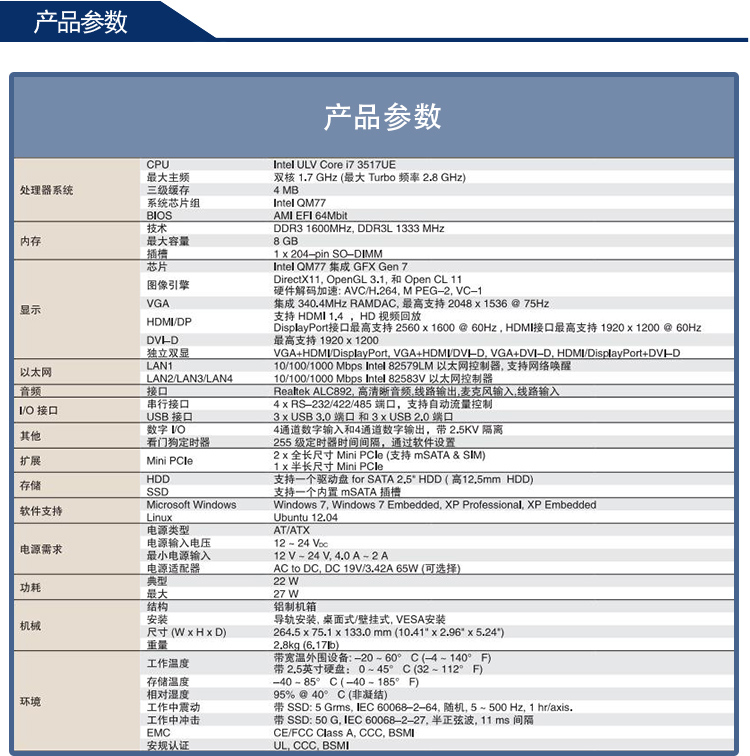 全新研华 无风扇嵌入式工控机 丰富IO ARK-2000系列 ARK-2150F