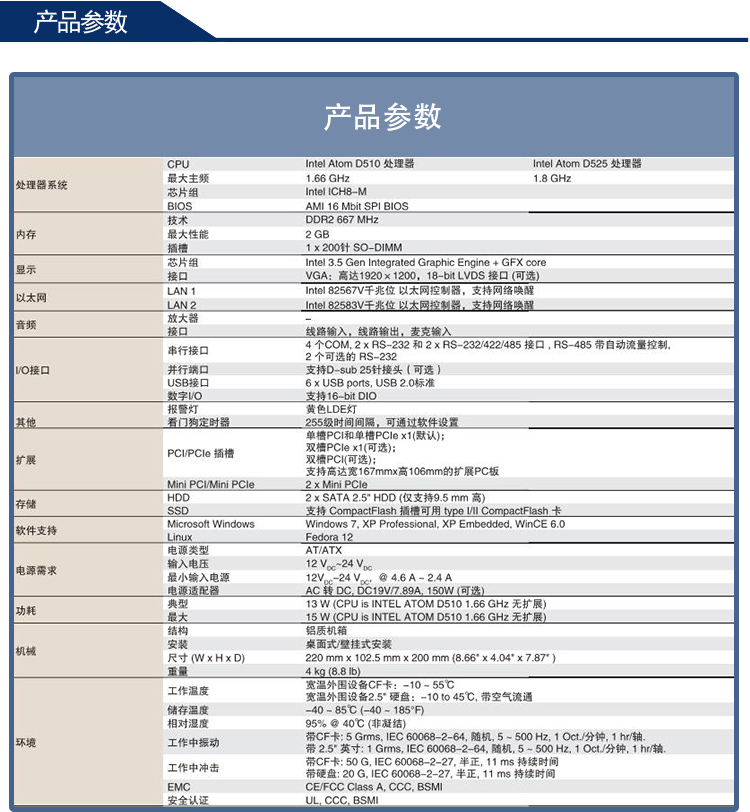 全新研华 无风扇嵌入式工控机 高性能ARK-3000系列 ARK-3403