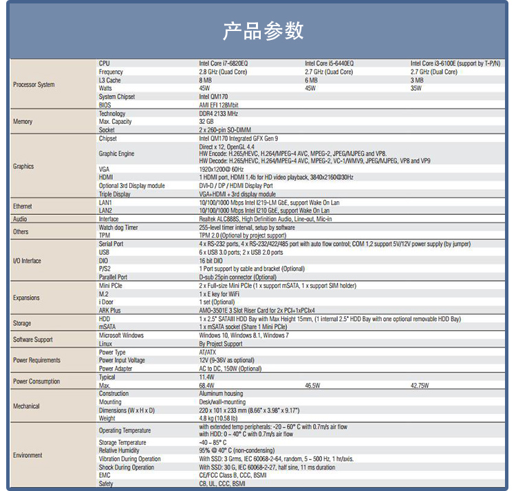 全新研华 无风扇嵌入式工控机 高性能ARK-3000系列 ARK-3520L