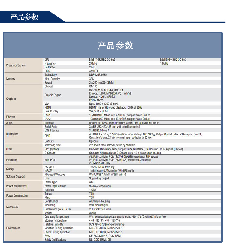 全新研华无风扇嵌入式工控机 车载应用 ARK-2250R