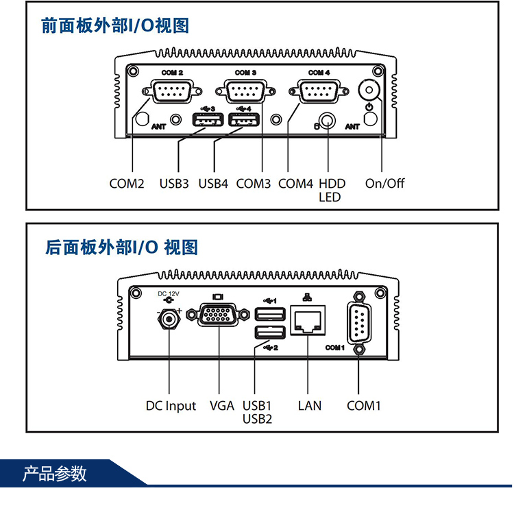 全新研华 无风扇嵌入式工控机 超紧凑ARK-1000系列 ARK-1122C