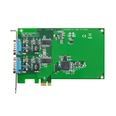 研华PCIE-1680 2口带有隔离保护的端口CAN总线PCIe卡