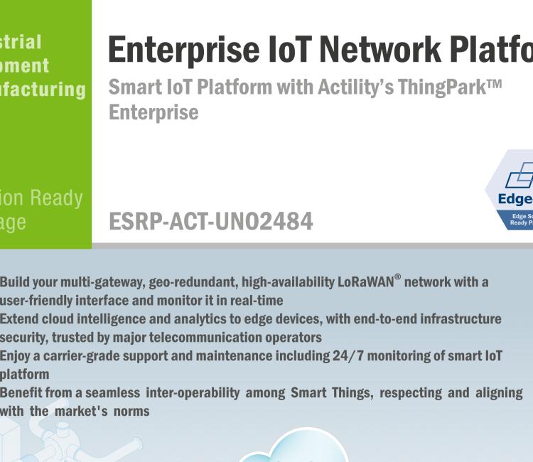 研华ESRP-ACT-UNO2484 Embedded automation computer with a preinstalled version of Actility ThingPark Enterpirse