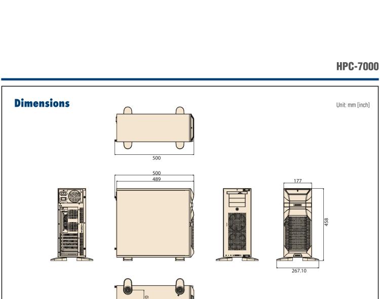 研华HPC-7000 用于EATX / ATX / MicroATX主板的塔式服务器机箱