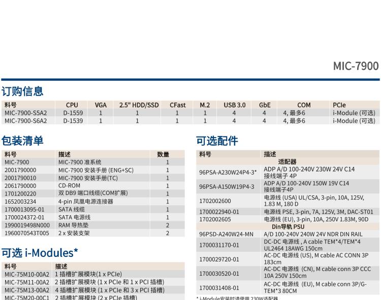 研华MIC-7900 Intel Xeon 板载处理器紧凑型无风扇系统