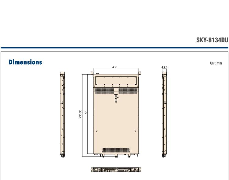 研华SKY-8134DU 1U High Performance Server based on 4th Gen Intel® Xeon® Processor Scalable Family