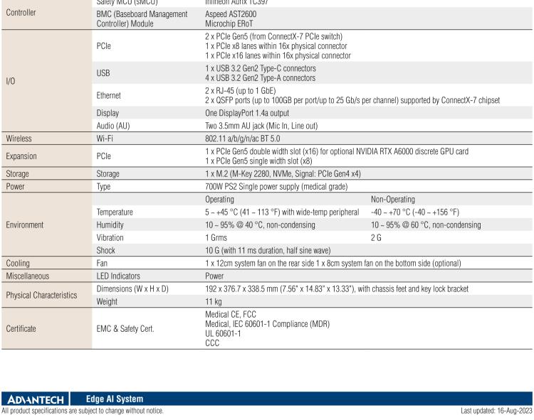 研华MIC-735M-IO AI medical-grade system based on NVIDIA® IGX Orin™ in AI small tower chassis
