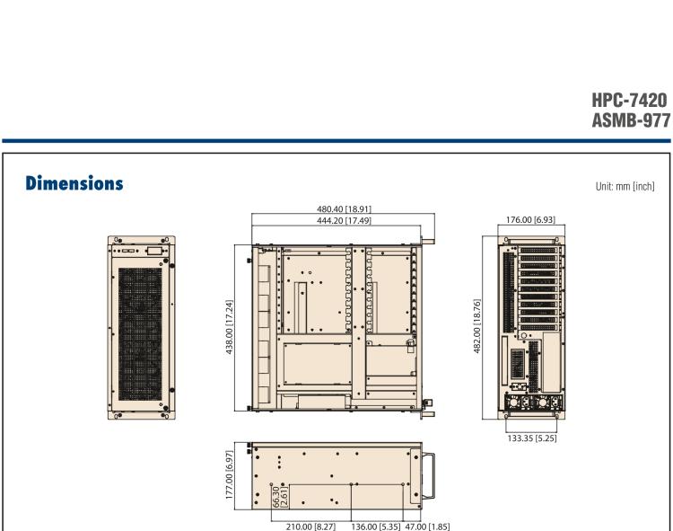 研华HPC-7420+ASMB-977 4U 18" short-depth Edge Accelerator Server with Dual Intel® 4thGen Xeon® Scalable processors, supporting 10 expansion slots