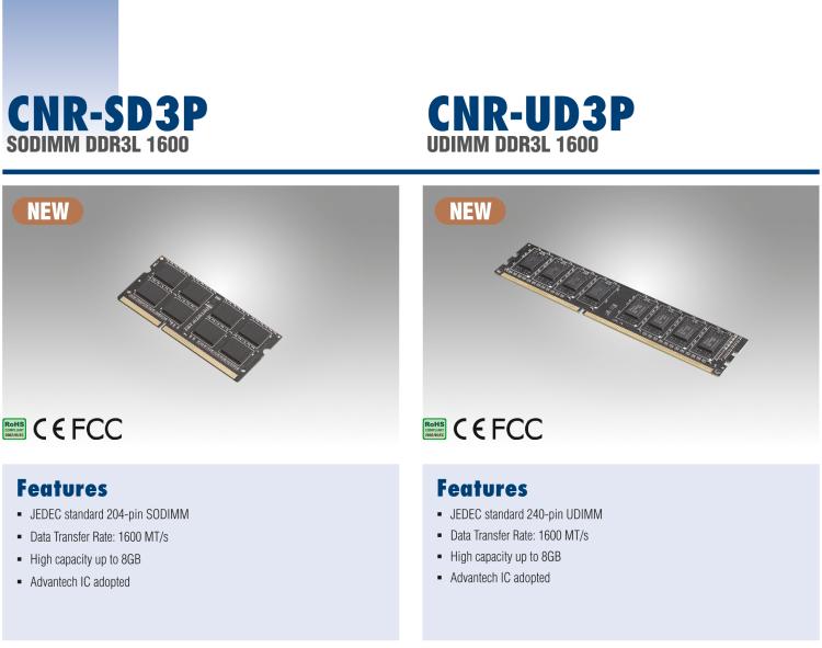 研华CNR-SD3P CNR DDR3是研华面向国内市场的内存条系列，产品采用海力士IC设计，交期短，且高性价比产品系列。适用于国产化及各类行业应用市场。