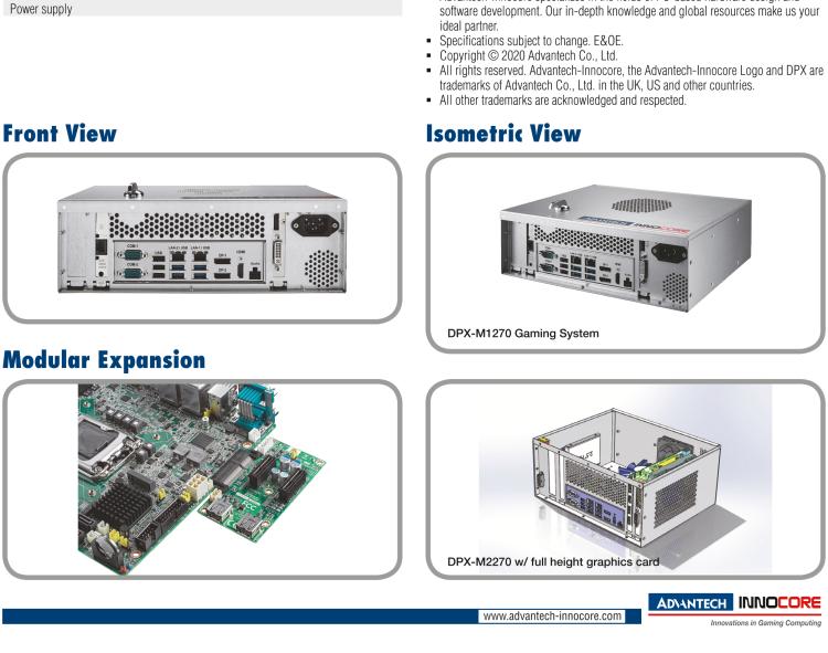 研华DPX-M1270 Intel® 8th & 9th Generation Core™-i7/i5/i3 Embedded Multi-media Gaming System