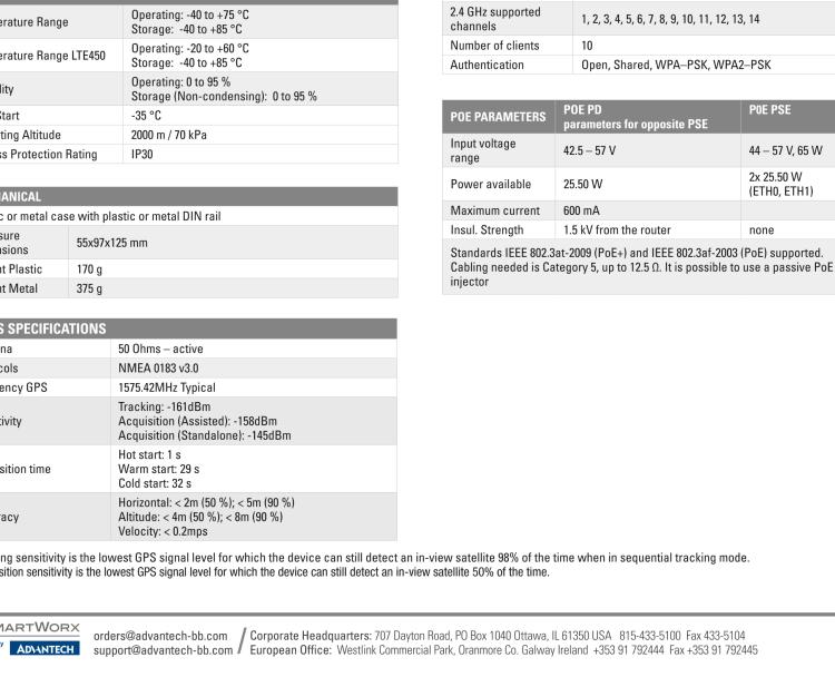 研华BB-SR30309115-SWH SmartFlex, EMEA, 5x ETH, PoE PD, Plastic, ACC Int.