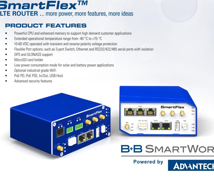 研华BB-SR30319125-SWH LTE 路由器、5E、USB、2I/O、SD、2S、带 Wifi、PD、SL、Acc、SWH