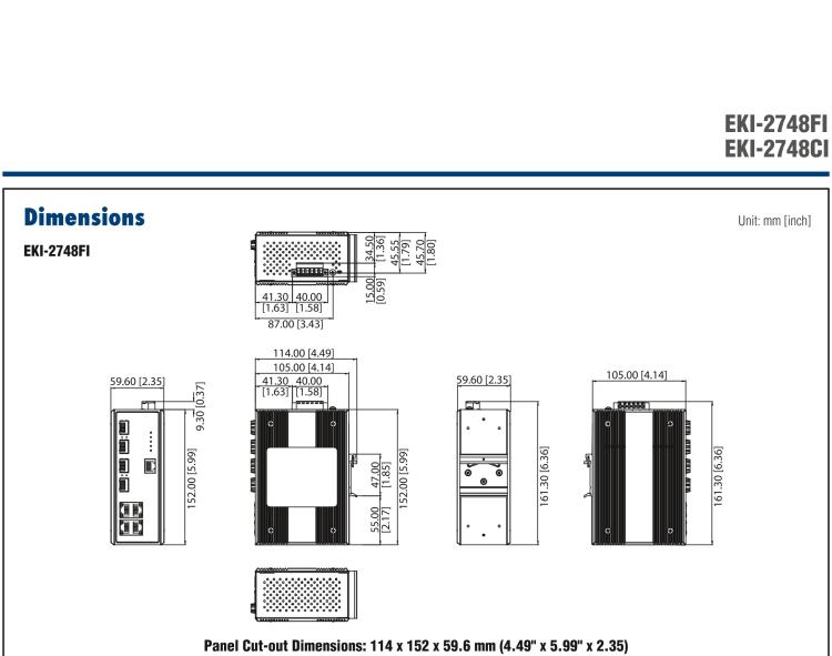 研华EKI-2748FI 4G+4G SFP 端口宽温网管型工业以太网交换机