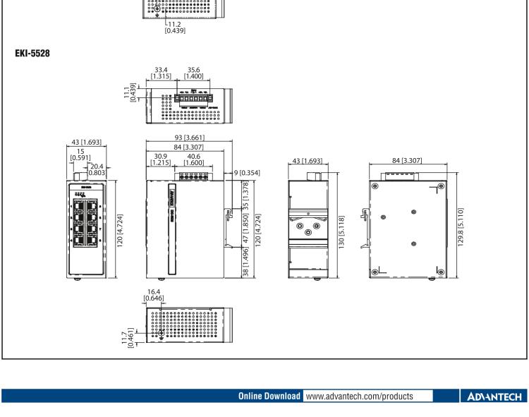 研华EKI-5525I 5端口百兆ProView（组态）系列宽温工业以太网交换机