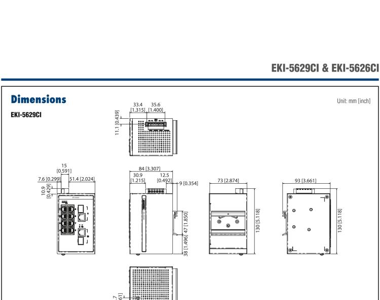 研华EKI-5629CI 2千兆光电组合端口 + 8百兆网口ProView(组态)系列工业以太网交换机
