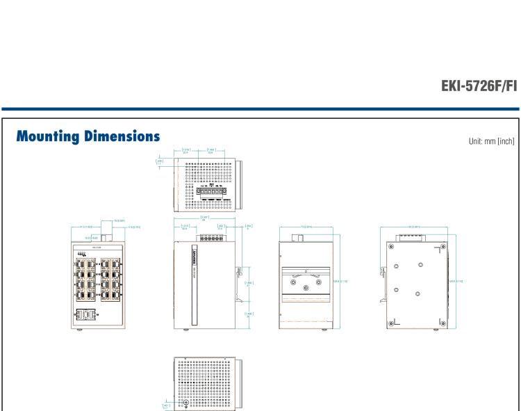研华EKI-5726FI 2SFP 16网口全千兆ProView(组态)系列工业以太网交换机