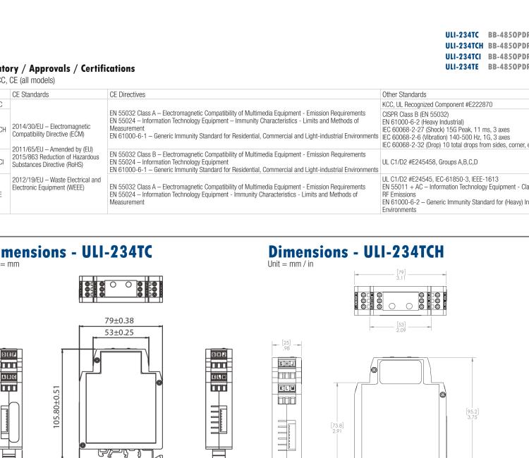 研华BB-485OPDRI ULI-234TCI RS-422/485 三层隔离中继器 DIN导轨