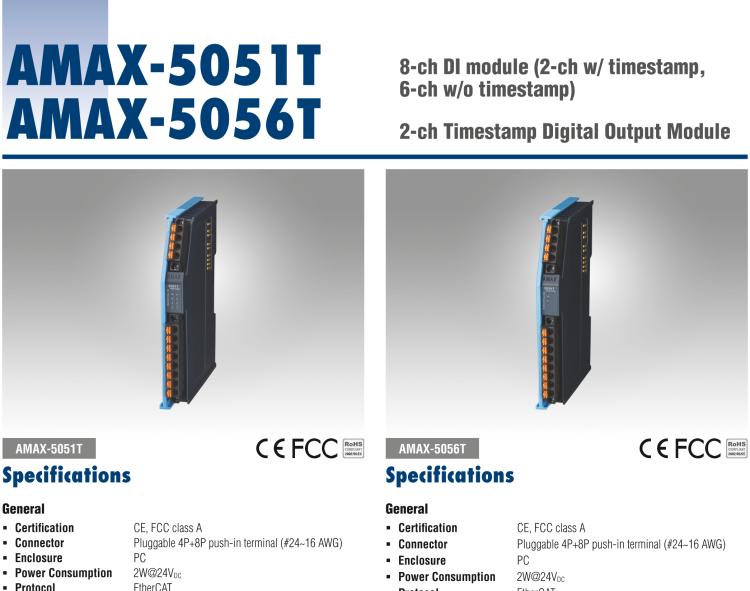 研华AMAX-5051T 2路带时间戳与6路无时间戳数字量输入模块（插片式）
