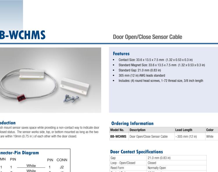 研华BB-WCHMS Door Open/Close Magnet/Reed Switch Sensor