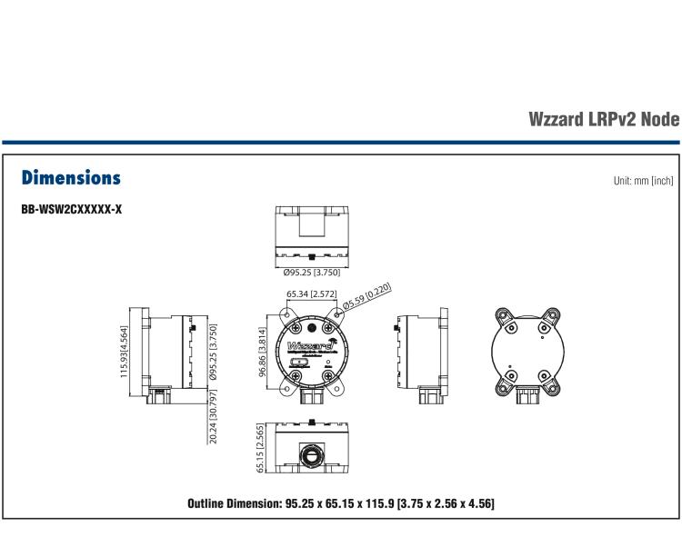 研华BB-WSW2C42100 LoRaWAN Node - 4 AI, 2 DI, 1 DO, IP66, Ext. Antenna , 868/915/923 MHz