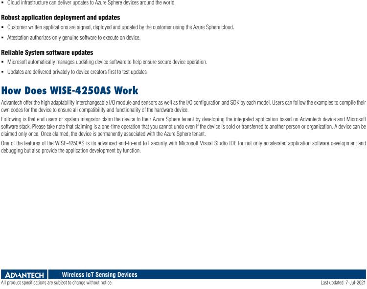 研华WISE-4250AS 2.4G/5G Wi-Fi IoT Wireless I/O Module driving with Azure Sphere