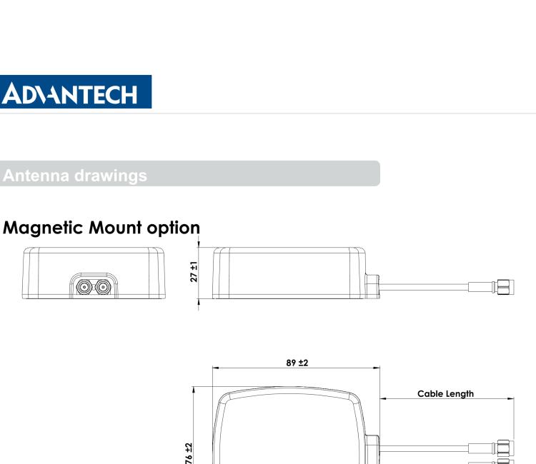 研华BB-2J6983MPA-150 5GNR MIMO Magnetic/Adhesive Mount antenna
