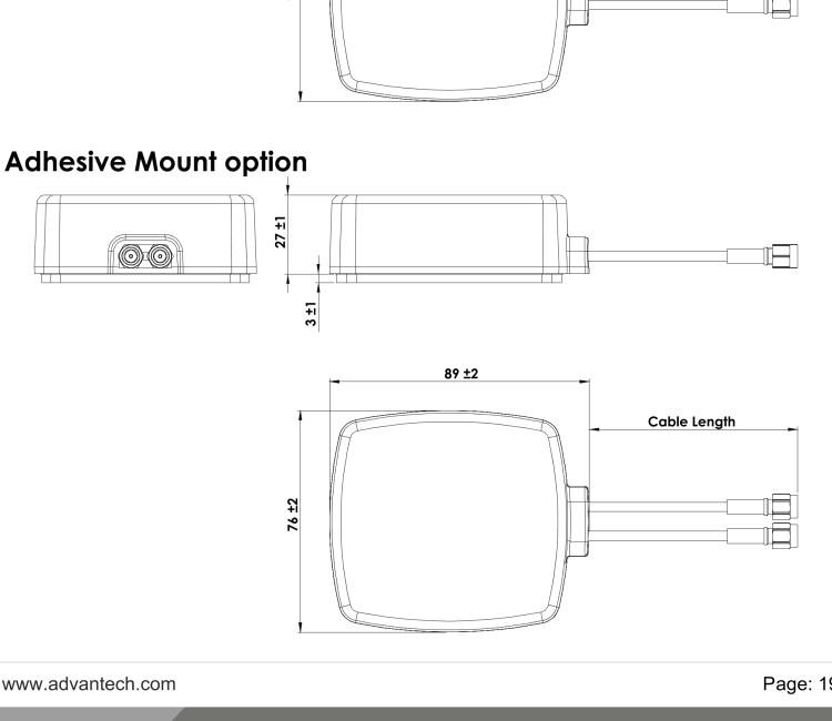 研华BB-2J6983MPA-150 5GNR MIMO Magnetic/Adhesive Mount antenna