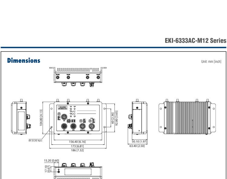 研华EKI-6333AC-M12 EN50155 Railway Concurrent Dual-Band 2T2R Wi-Fi AP/Client