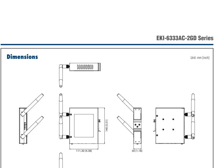 研华EKI-6333AC-2GD IEEE 802.11 a/b/g/n/ac Wi-Fi Access Point