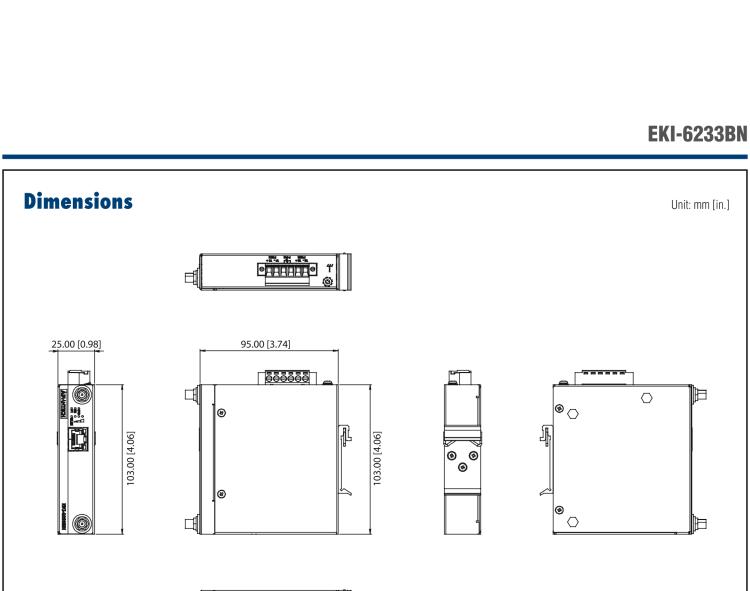 研华EKI-6233BN Fast Ethernet to 802.11 a/b/g/n WLAN Wi-Fi Client