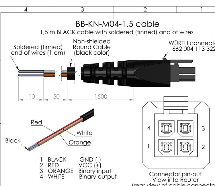 研华BB-KN-MO4-1.5 Power supply cable SmartStart, 1,5m