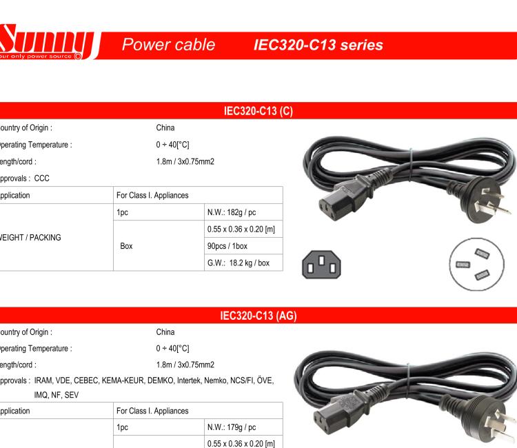 研华BB-PWRCORD-US Power Cord 1.8m with US plug