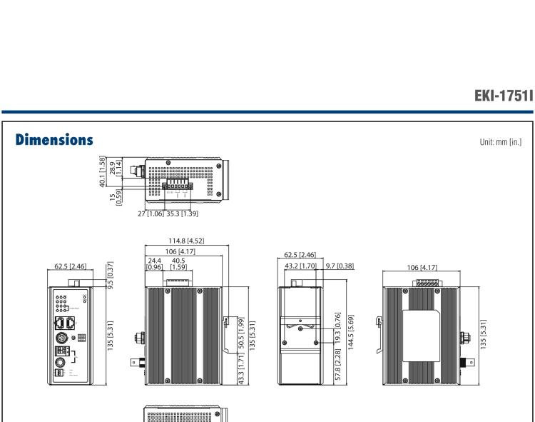研华EKI-1751I Hardened Ethernet Extender, 100Mbps, VDSL2, M12