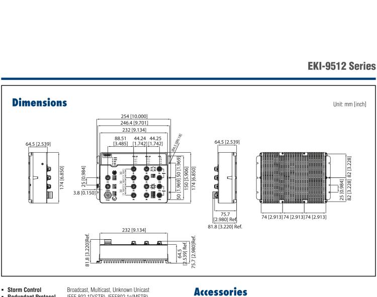 研华EKI-9512G-4GMW EN50155 Managed Ethernet Switch with 12GE(4bypass), 24-110VDC