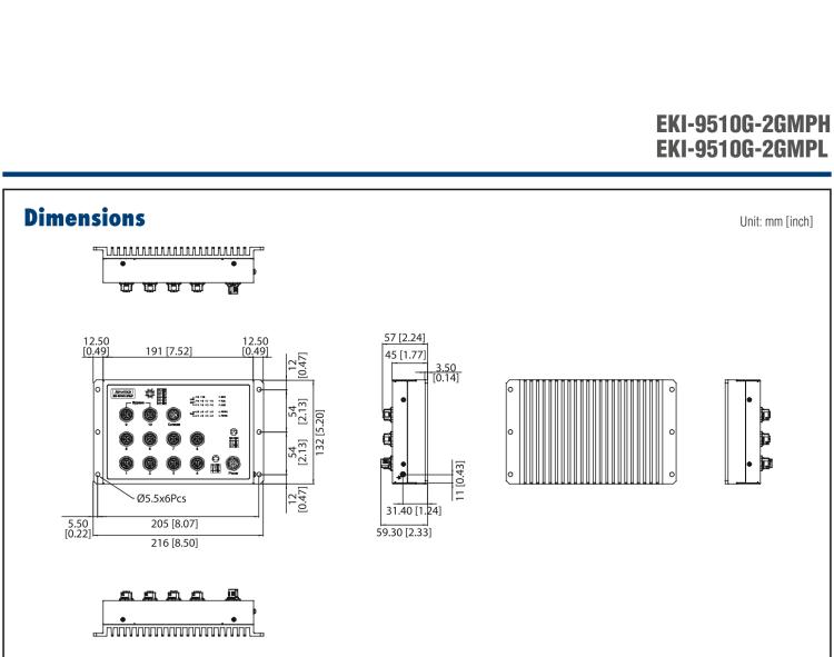 研华EKI-9510G-2GMPH EN50155 Managed PoE Ethernet Switch with 10xGE(2bypass), 72-110 VDC