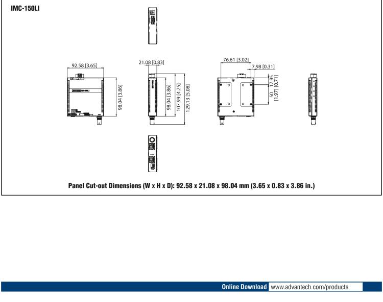 研华IMC-150LPI Hardened PoE Long Reach Ethernet Extender, UTP