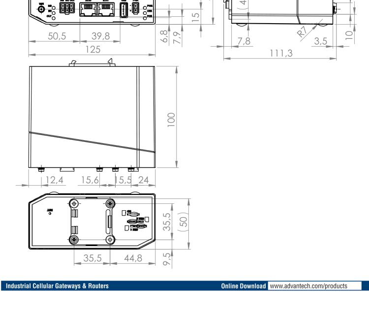 研华BB-SR31010410 SmartFlex, Global, 3x Ethernet, 1x RS232, 1x RS485, Wi-Fi, Plastic, Without Accessories