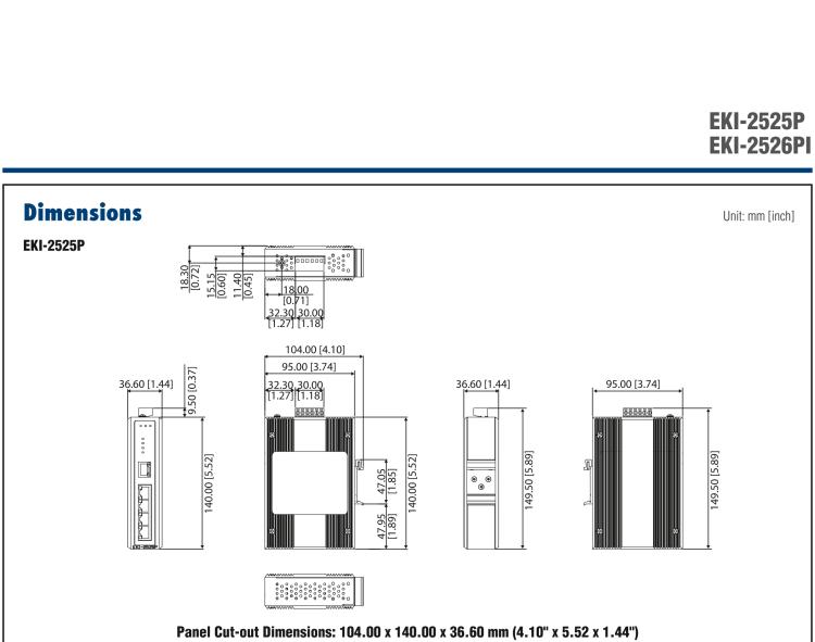 研华EKI-2525P 5端口非网管型工业PoE交换机