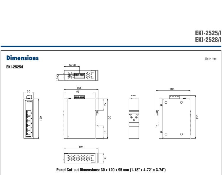 研华EKI-2525I 5端口宽温非网管型工业以太网交换机