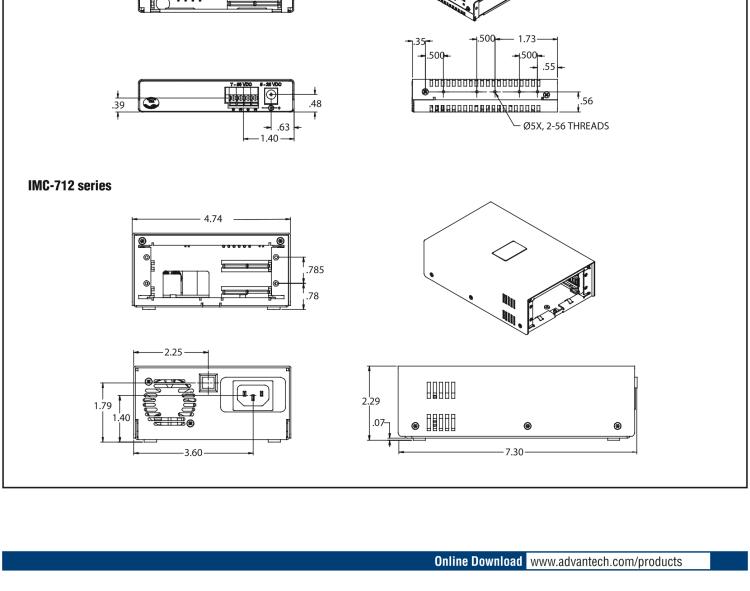 研华IMC-711I-DC Managed Hardened Modular 1-slot Media Converter Chassis, DC Power (also known as IE-MediaChassis 850-32105)