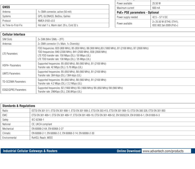 研华BB-SR30408025 SmartFlex, EMEA/LATAM/APAC, 2x ETH, PoE PSE, Metal, ACC Int.