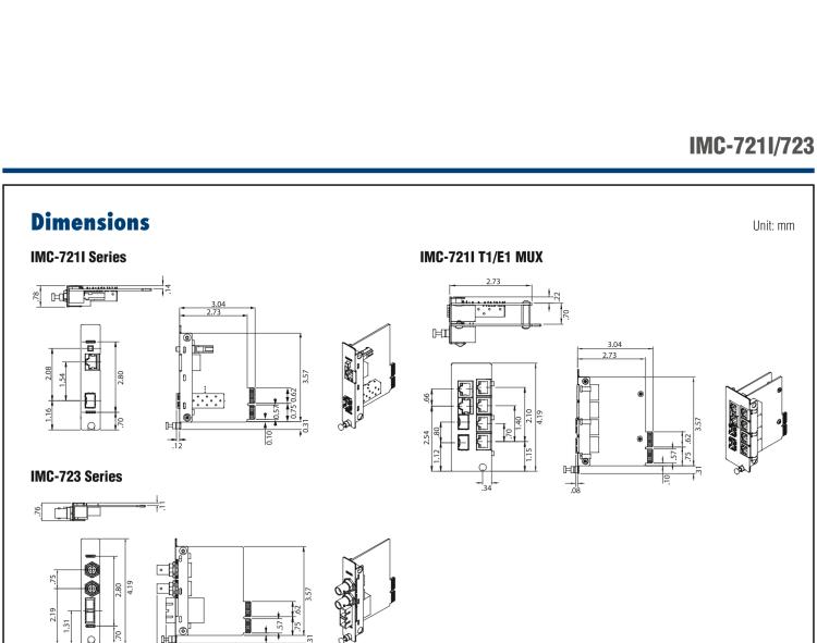 研华IMC-723-SSER Managed Modular Media Converter, DS3, Single-Strand 1550xmt, 40km, SC (also known as iMcV 850-14413)